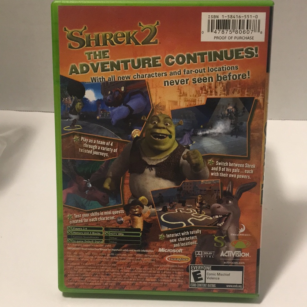 SHREK 2 FOR X BOX RATED E - Picture 2 of 3